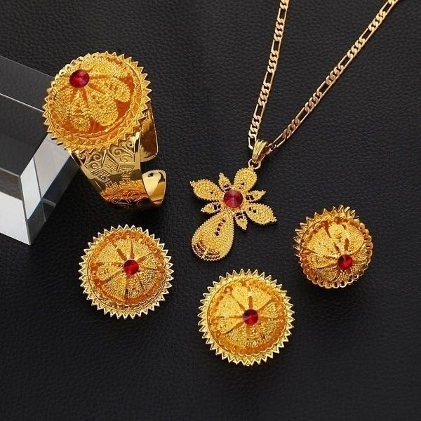 Ethiopian Cross Pendant Necklace